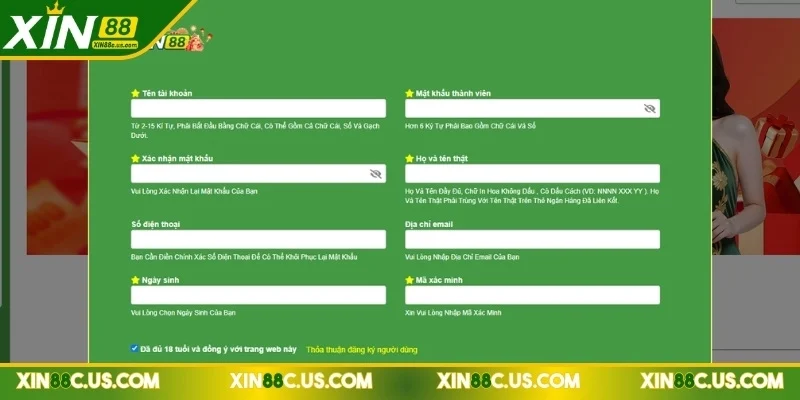 Đăng ký XIN88